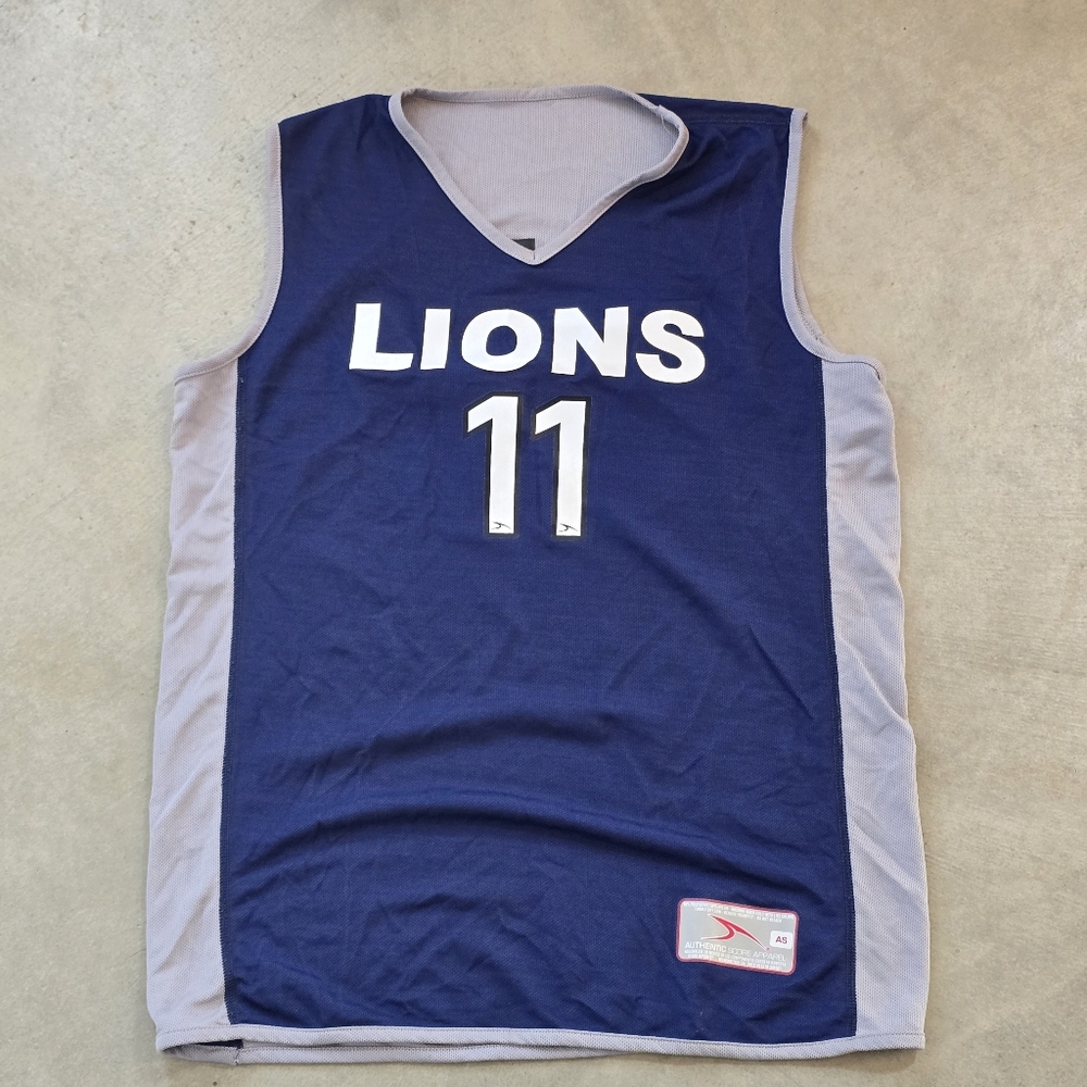 BASKETBALL JERSEY REVERSIBLE NAVY BLUE & GREY SMALL